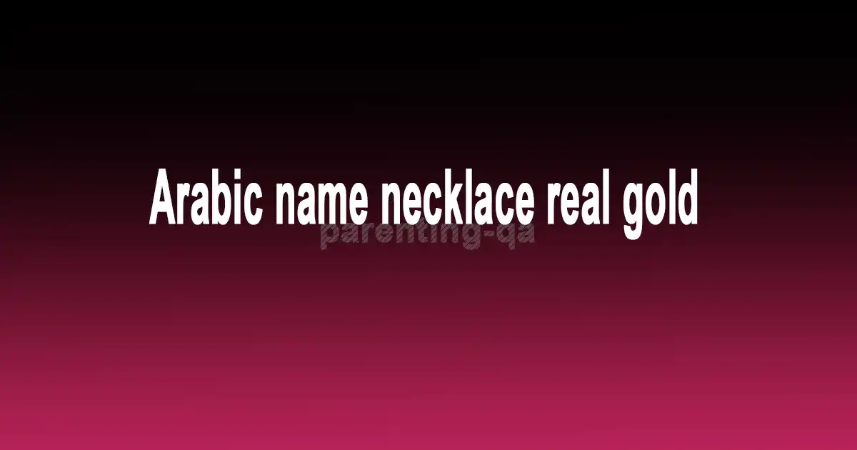 Arabic name necklace real gold