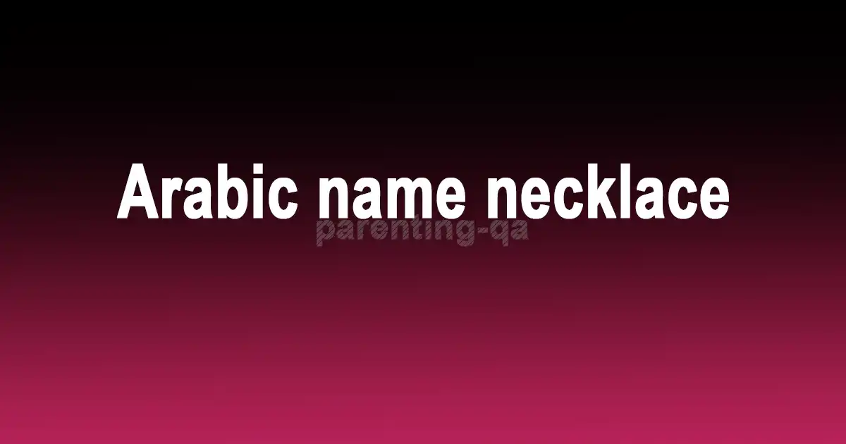 Arabic name necklace