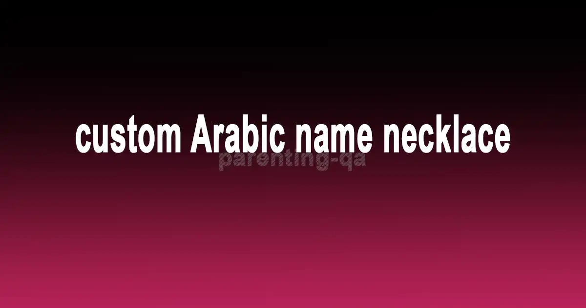 custom Arabic name necklace