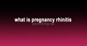 what is pregnancy rhinitis