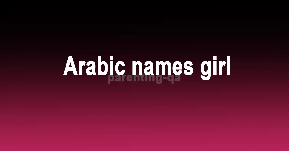 Arabic names girl